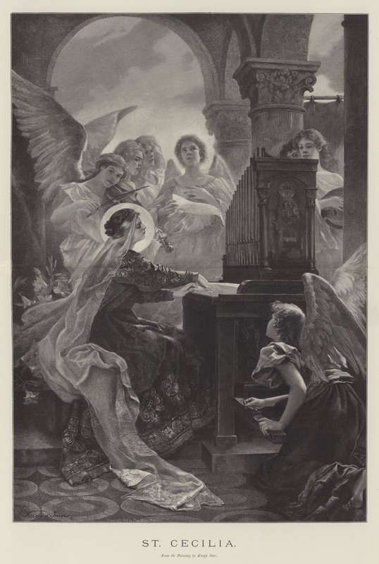 Sainte Cécile (gravure) - English School