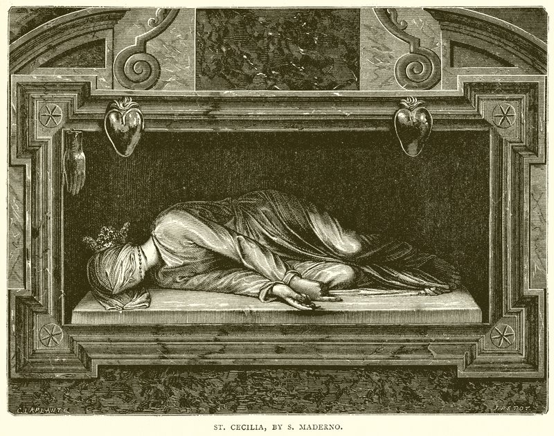 Sainte Cécile, par S. Maderno - English School