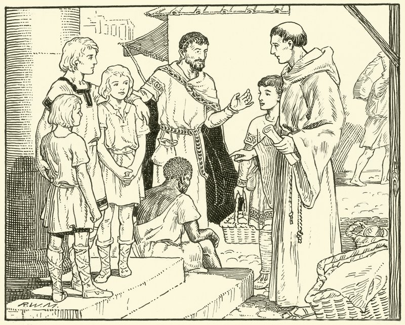 Saint Grégoire et les esclaves anglais - English School