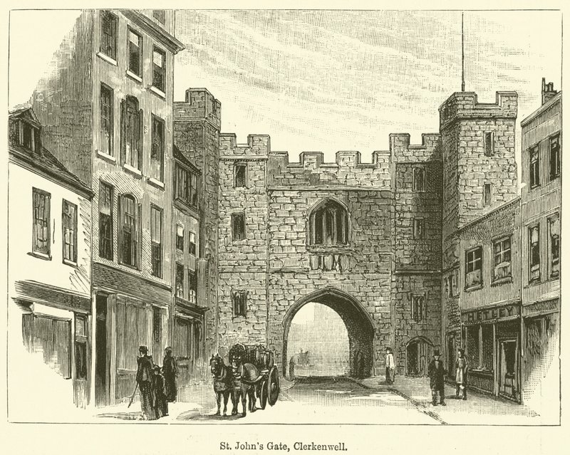 La porte de St John, Clerkenwell (gravure) - English School