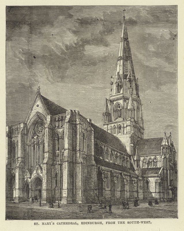 Cathédrale Sainte-Marie, Édimbourg, depuis le sud-ouest - English School