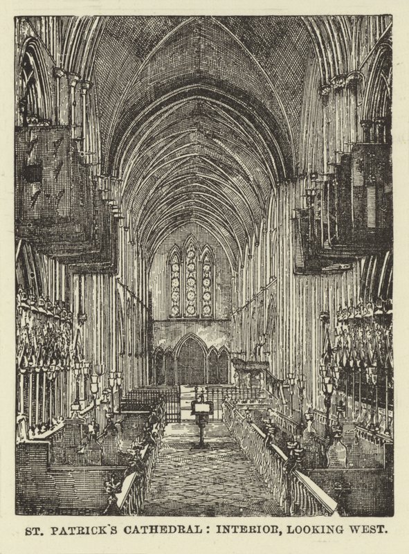 Cathédrale Saint-Patrick, Intérieur, vue vers l