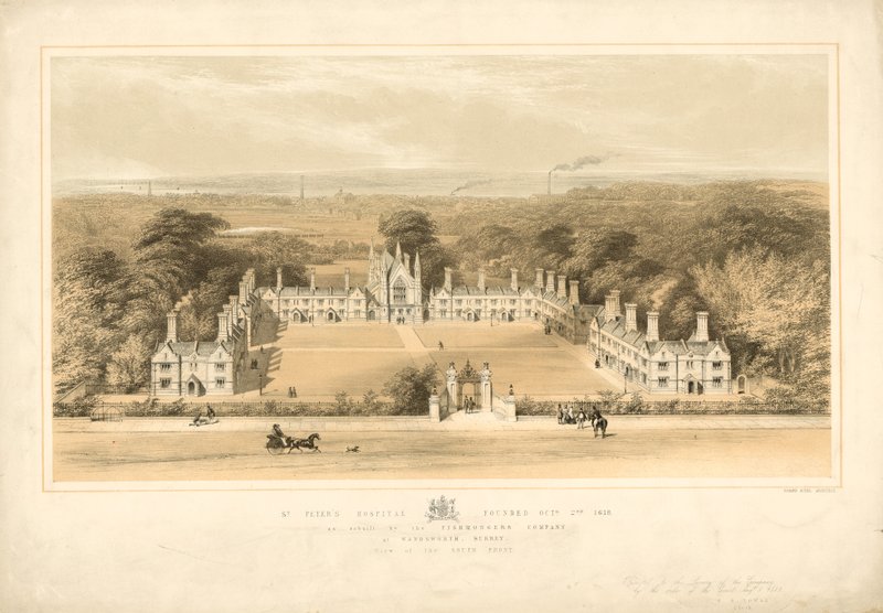 Hôpital Saint-Pierre fondé le 2 octobre 1618, reconstruit par la Fishmongers Company à Wandsworth, Surrey - English School