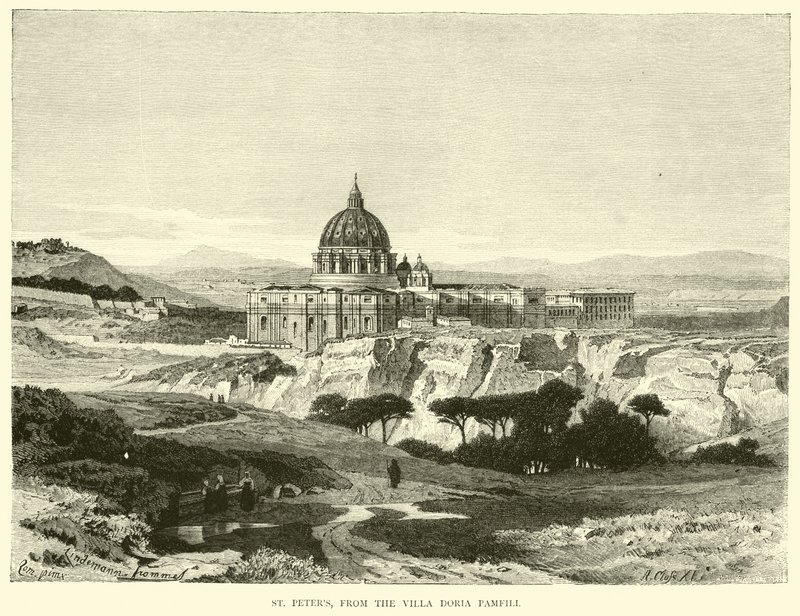 Saint-Pierre, depuis la Villa Doria Pamfili - English School