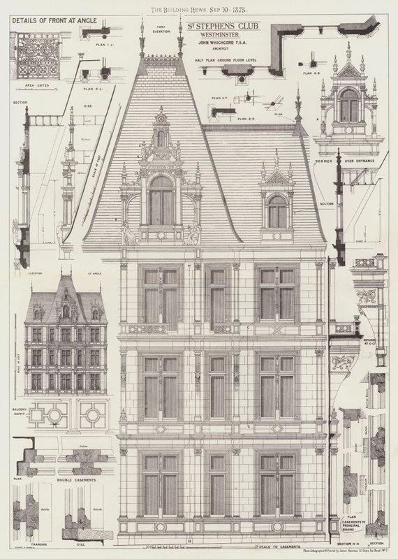Club St Stephen, Westminster (gravure) - English School