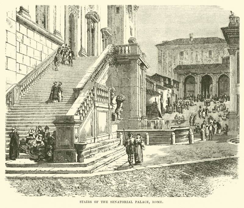 Escaliers du Palais sénatorial, Rome - English School