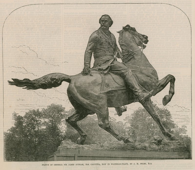 Statue du général Sir James Outram, pour Calcutta, maintenant à Waterloo Place - English School