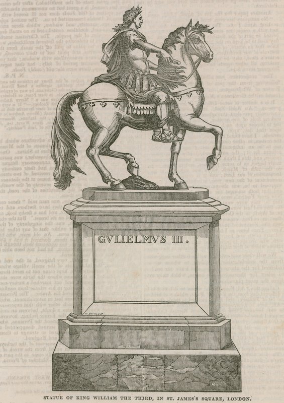 Statue du roi Guillaume III, à St Jamess Square, Londres - English School