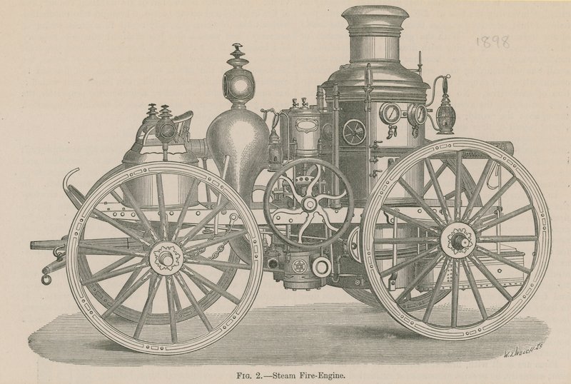 Machine à vapeur de pompiers - English School