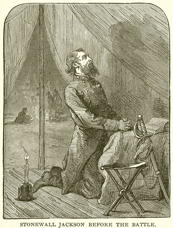 Stonewall Jackson avant la bataille - English School