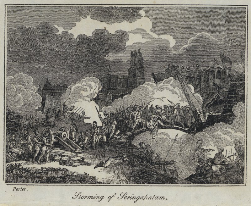 Assaut de Seringapatam (gravure) - English School