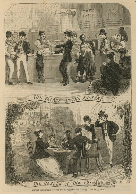 Récréation dominicale des pauvres : Le palais du présent, le jardin de l