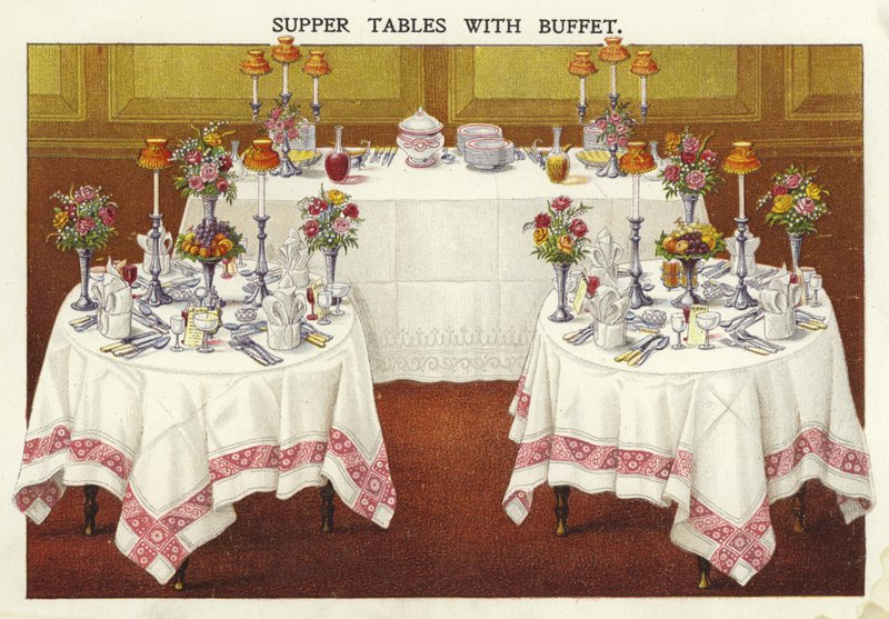 Tables de souper avec buffet - English School