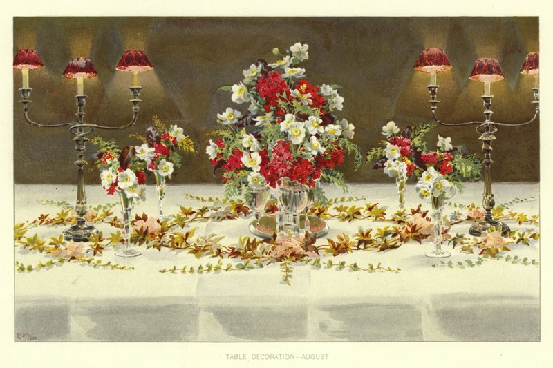 Décoration de table, août - English School