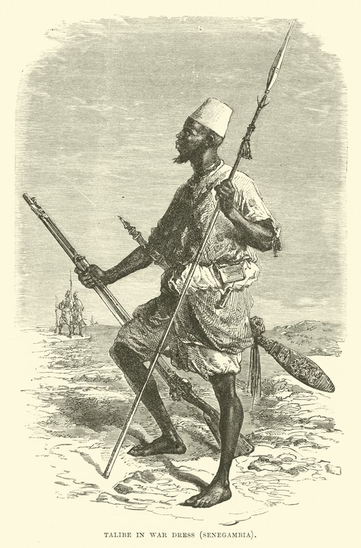 Talibe en tenue de guerre, Sénégambie - English School