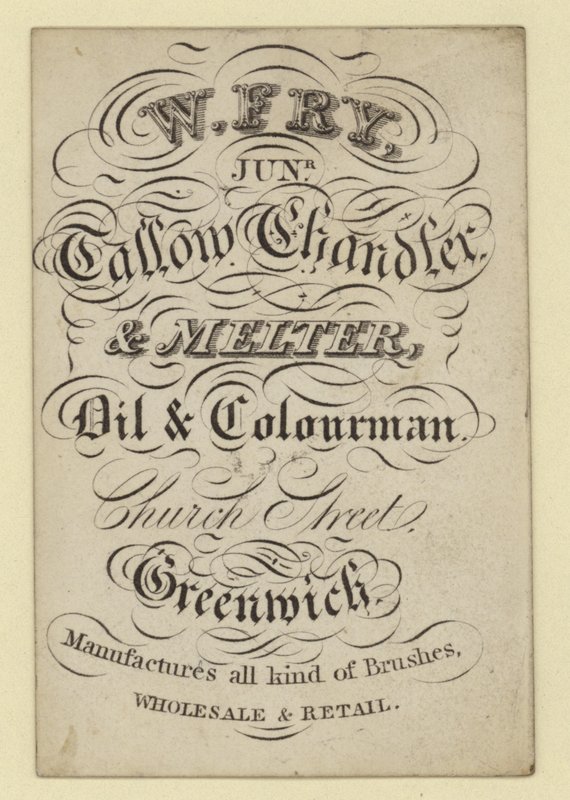 Fabricant de chandelles et fondeur, W Fry - English School