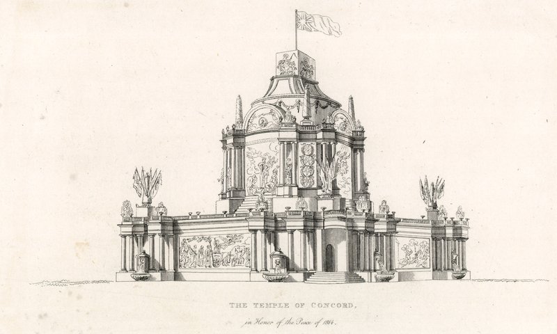 Temple de la Concorde pour célébrer la paix de 1814 - English School