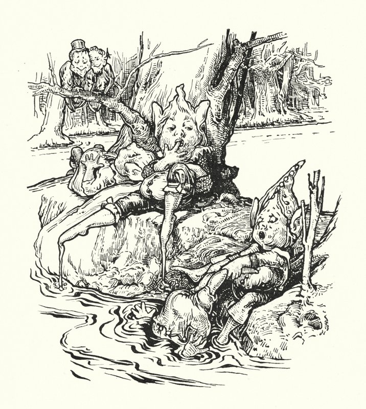 Les rives de la rivière Treacle (lithographie) - English School