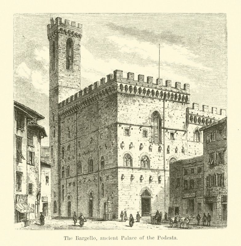 Le Bargello, ancien Palais du Podestat (gravure) - English School