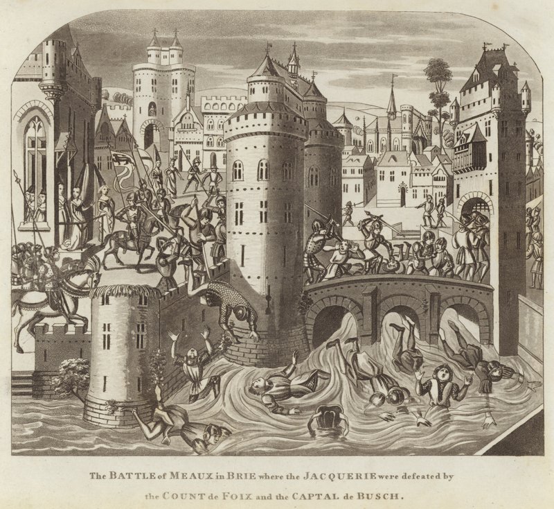 La bataille de Meaux en Brie où la Jacquerie fut vaincue par le comte de Foix et le captal de Buch - English School