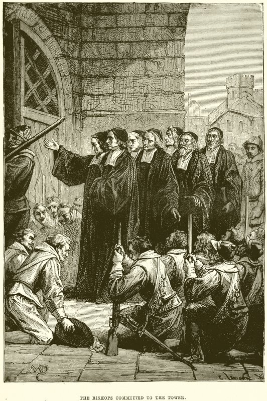 Les évêques emprisonnés à la Tour - English School