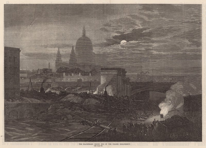 Extrémité du pont de Blackfriars de l