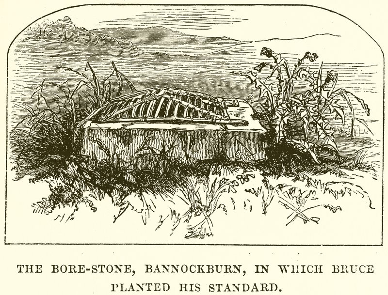 La Pierre de Bore, Bannockburn, où Bruce planta son étendard - English School