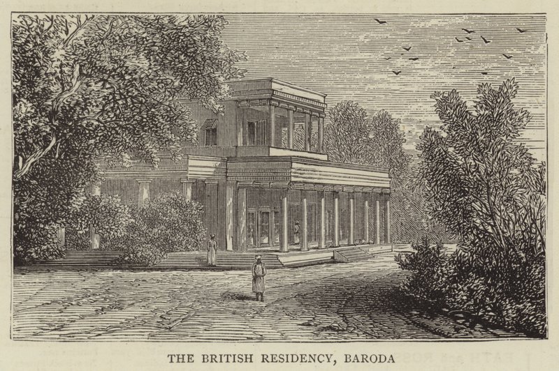 La résidence britannique, Baroda (gravure) - English School