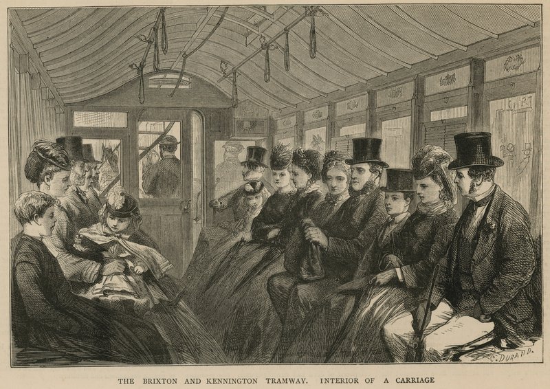 Le tramway de Brixton et Kennington - intérieur d
