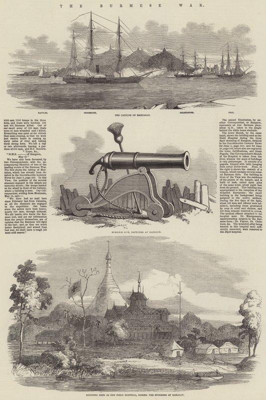 La guerre birmane (gravure) - English School