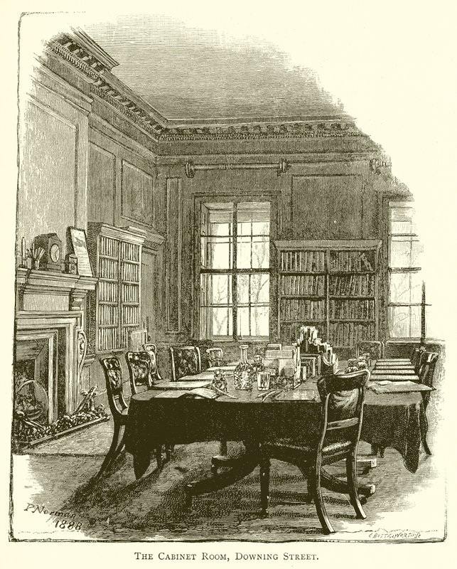 La salle du Cabinet, Downing Street - English School