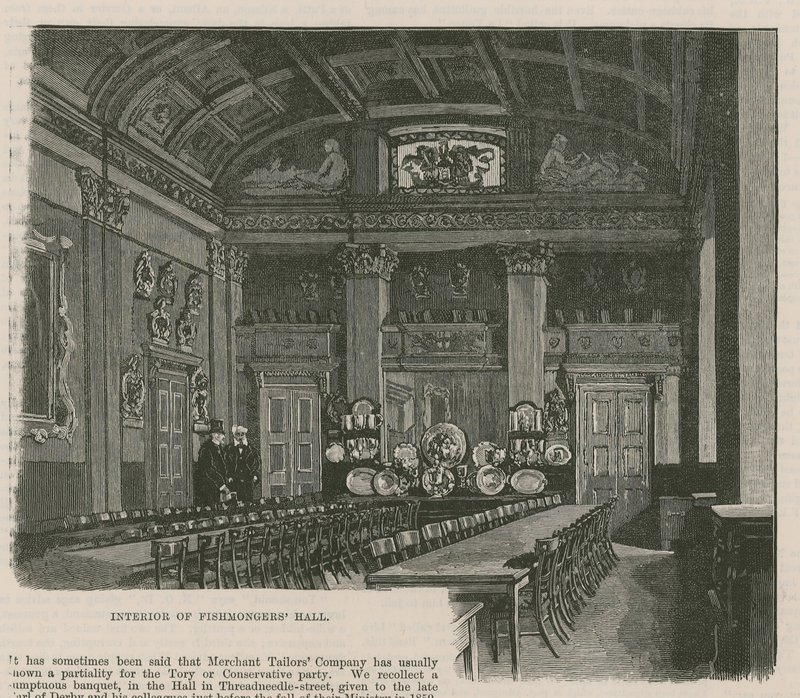 Les guildes de la ville : La Fishmongers Company : Intérieur de la Fishmongers Hall - English School