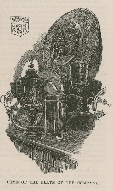 Les guildes de la ville : La Fishmongers Company : Une partie de la vaisselle de la compagnie - English School