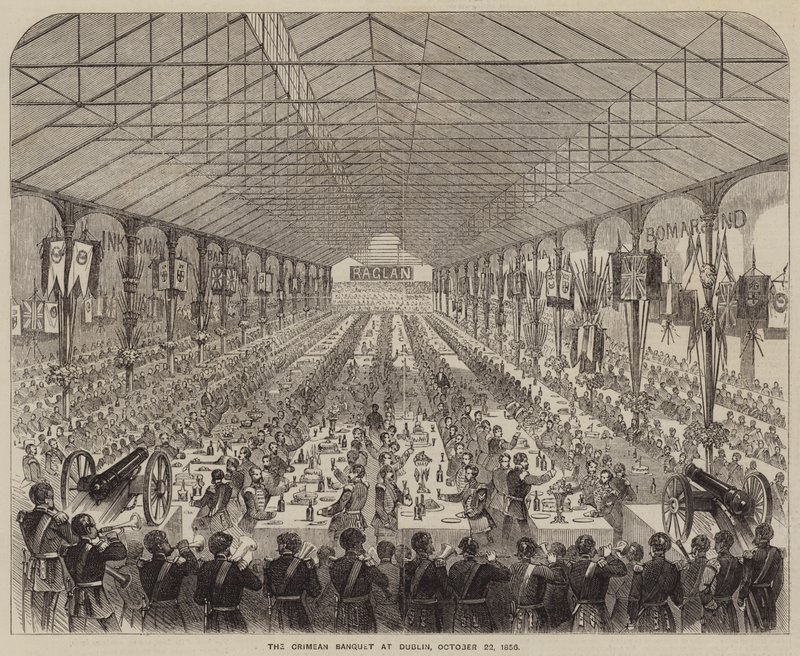 Le banquet de Crimée à Dublin, 22 octobre 1856 (gravure) - English School