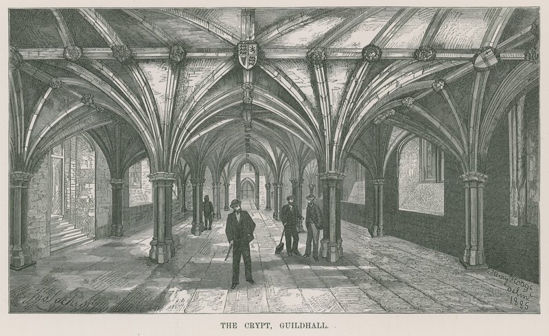 La crypte, Guildhall, Londres - English School