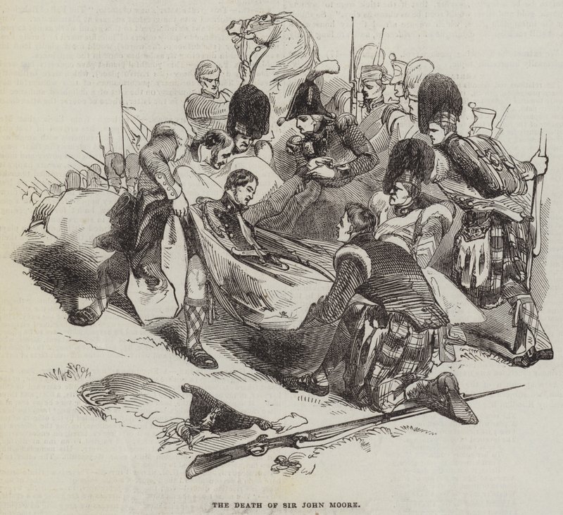 La Mort de Sir John Moore (gravure) - English School
