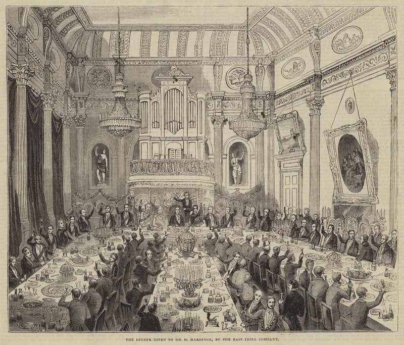 Le dîner donné à Sir H Hardinge, par la Compagnie des Indes orientales - English School