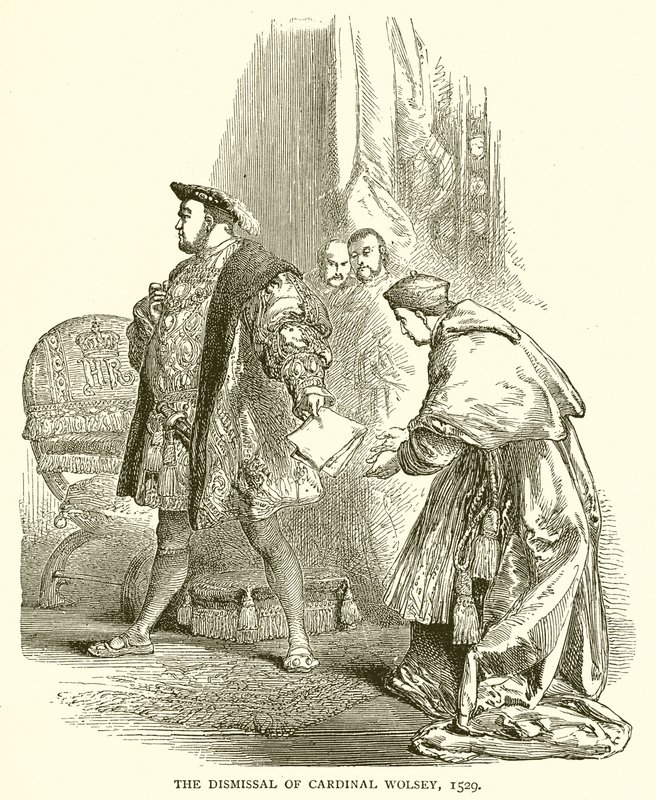 Le renvoi du cardinal Wolsey, 1529 - English School
