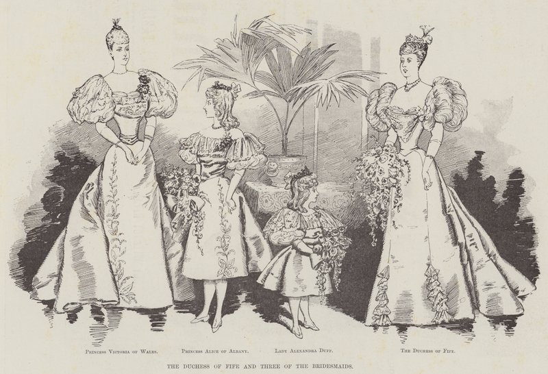 La duchesse de Fife et trois des demoiselles d