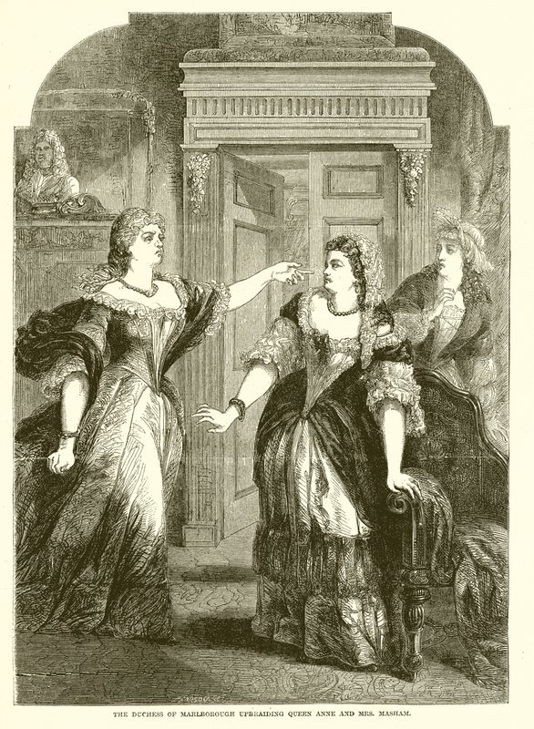 La duchesse de Marlborough réprimandant la reine Anne et Mme Masham - English School
