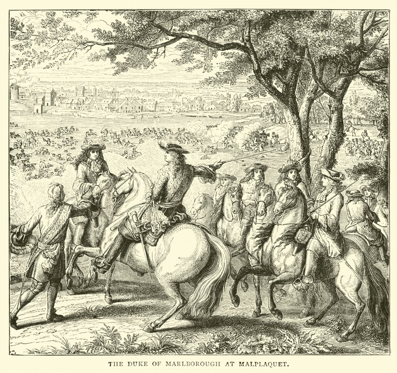 Le duc de Marlborough à Malplaquet - English School