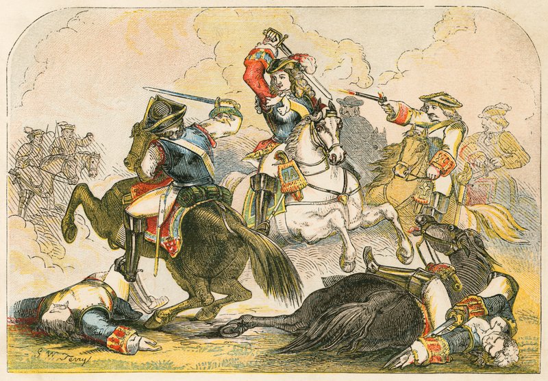 Le duc de Marlborough à la bataille de Ramillies - English School