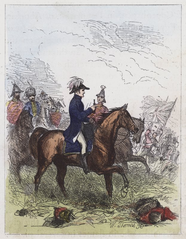 Le duc de Wellington à Waterloo - English School