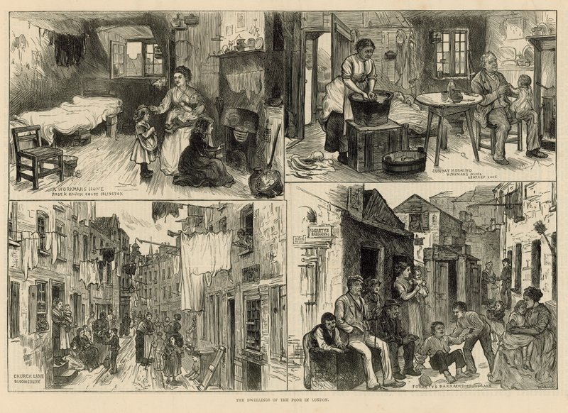 Les habitations des pauvres à Londres - English School