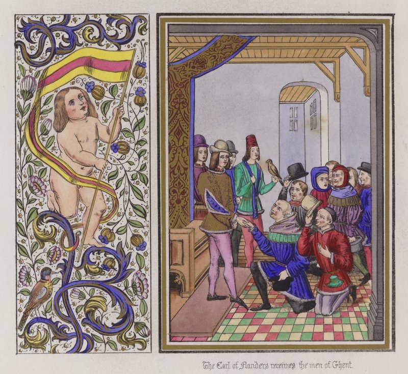 Le comte de Flandre reçoit les hommes de Gand - English School