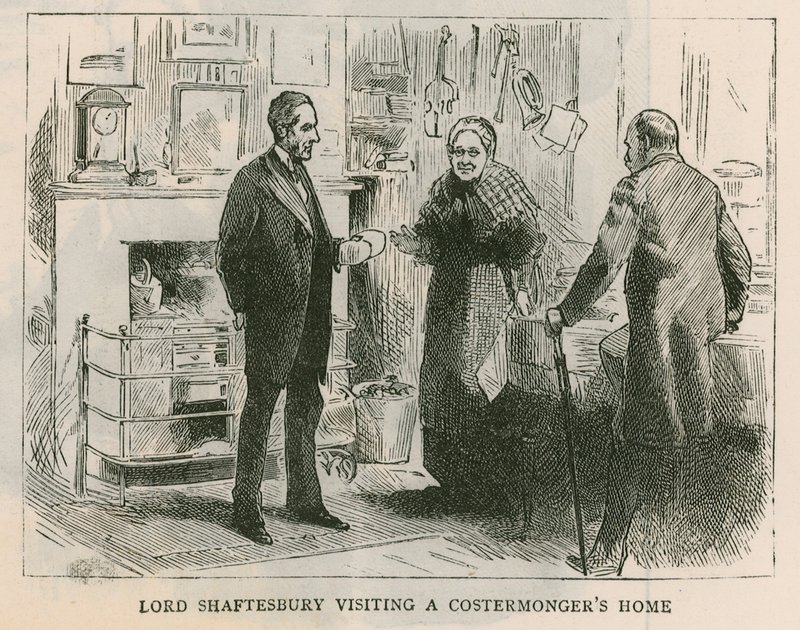 Le comte de Shaftesbury; Lord Shaftesbury visitant la maison d