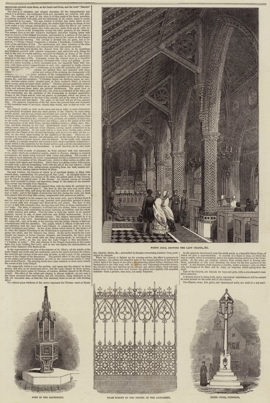 Église du comte de Shrewsbury à Cheadle (gravure) - English School