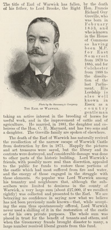 Le Comte de Warwick (gravure) - English School