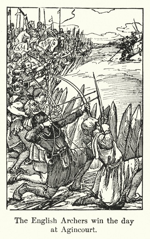 Les archers anglais remportent la victoire à Azincourt - English School
