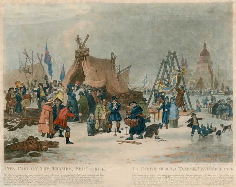 La foire sur la Tamise, 4 février 1814 - English School